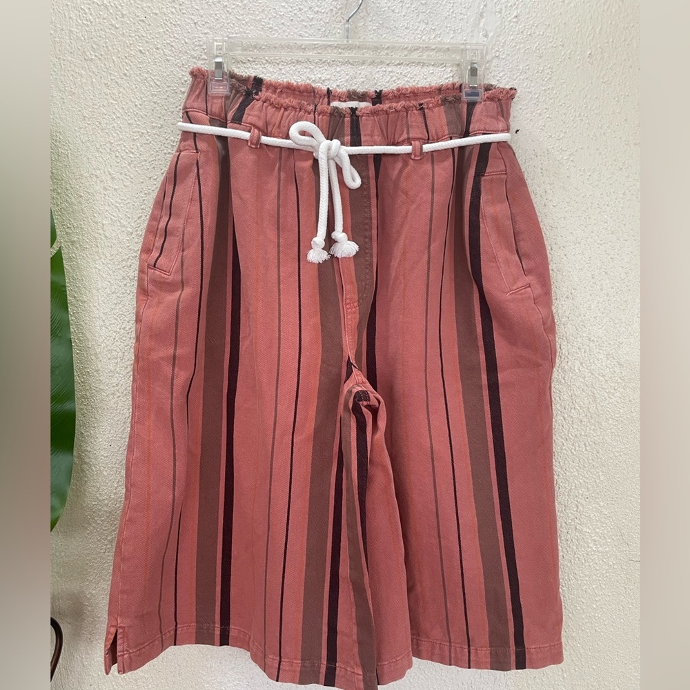 Pilcro by Anthropologie Cropped Wide Leg Denim Boho Jorts Size XS New - Picture 4 of 9
